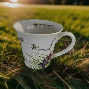 Mary Kay Multicolor Floral Bee 12 oz Cup/Mug  Beelieve You Can Succeed Achieve